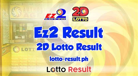 ez result|PCSO 2D RESULT TODAY, EZ2 Lotto Results at 2PM, 5PM, .